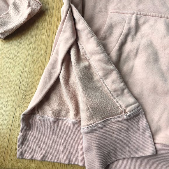 Blush Pink Oversized Long Cozy Hoodie Size Small - Picture 3 of 11
